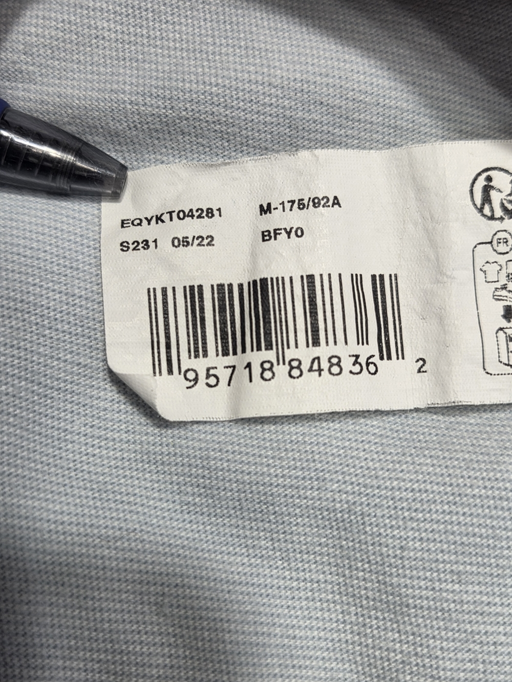 Quiksilver Men's Light Blue Polo Shirt with Button Placket - Picture 9 of 11